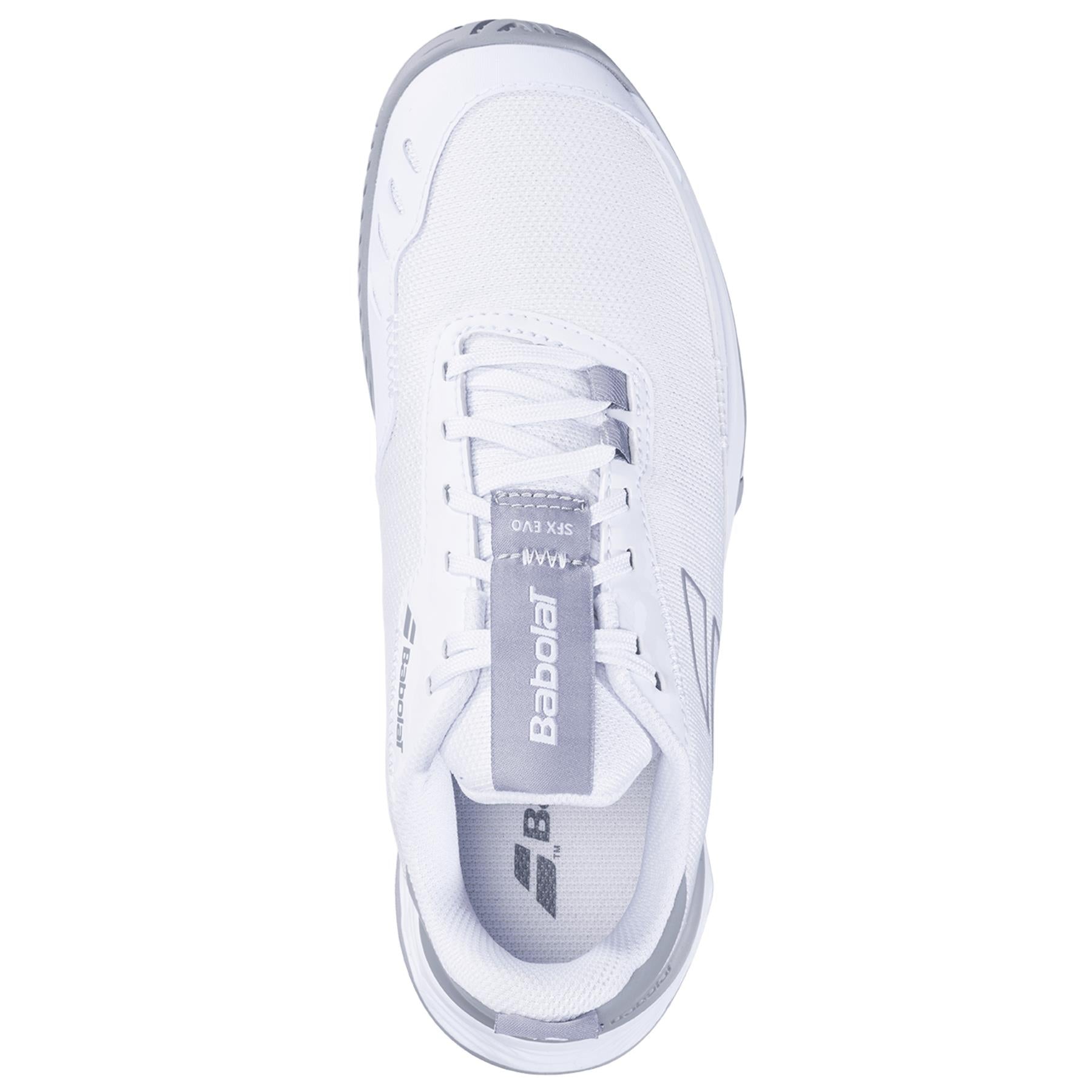 Babolat SFX Evo 2024 Womens Tennis Shoes - White / Lunar Grey - Top