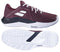 The Babolat Propulse Fury 3 Men's Tennis Shoes in Port Royale feature a maroon design with white accents and laces, plus a textured white sole with a black midfoot section for added lateral support.