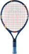 The HEAD x Paw Patrol 17 Junior Tennis Racket in blue features red strings, fun cartoon graphics, and a blue grip with light blue accents—making it the ideal tennis racket for young players and Paw Patrol fans.