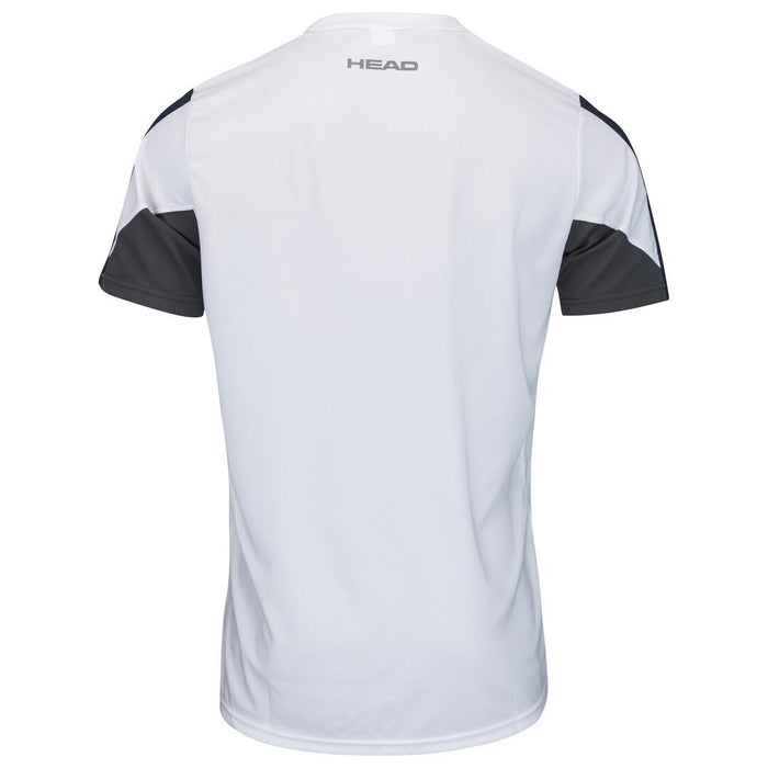 HEAD Club 22 Mens Tech Tennis T-Shirt - White / Dark Blue