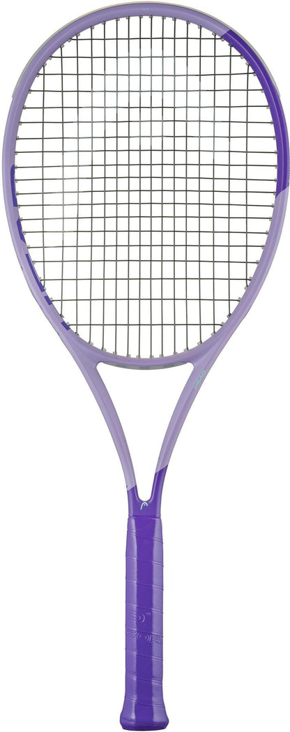 The HEAD Boom MP Alternate 2026 Tennis Racket, featuring a purple frame, black stringed head, and dark purple grip for explosive power, is displayed against a white background.