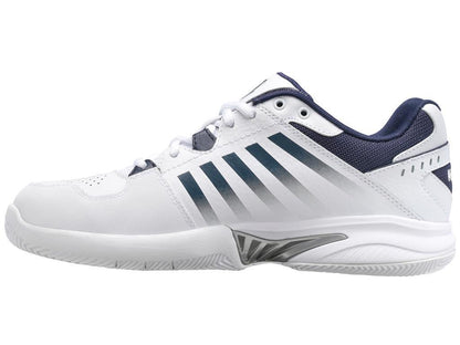 K-Swiss Receiver V Mens Tennis Shoes - White / Peacoat / Silver - Left