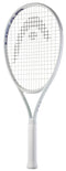 The HEAD PWR 110 Tennis Racket by HEAD features a white grip and black logo on the strings, shown on a white background—a great power racket choice for beginners.