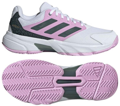 ADIDAS CourtJam Control 3 Womens Tennis Shoes - Bronze Strata / Legend Ink / Bliss Lilac