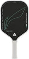 A black Li-Ning HyperControl 8S Pickleball Paddle with a white handle, green accents, and “HyperControl 8S” printed on the right side. This paddle features a geometric line design on the face and is constructed with a durable carbon fibre face and an air honeycomb core for enhanced performance.