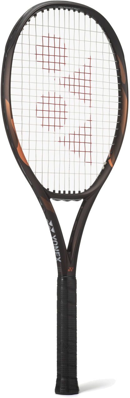 The Yonex EZONE 100L Espresso Brown 2026 Tennis Racket features a stylish espresso brown design with a comfortable black grip, offering a lightweight build ideal for players seeking speed and precision on the court.