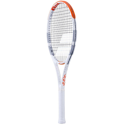 Babolat Evo Strike Gen 2 Tennis Racket - White / Red / Grey (Strung) - Side