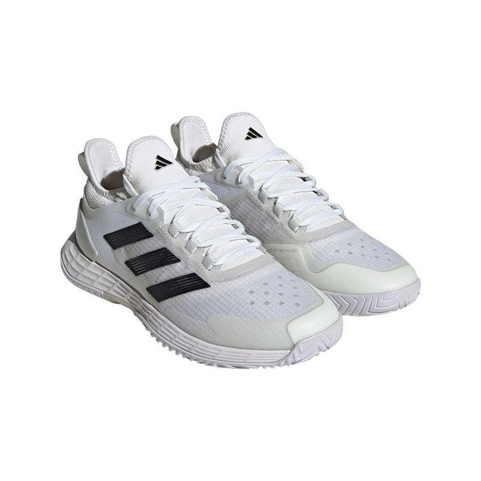 adidas Ubersonic 4.1 Mens Tennis Shoes - White / Silver - Side