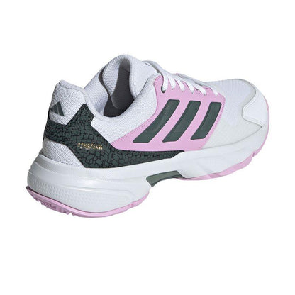 ADIDAS CourtJam Control 3 Womens Tennis Shoes - Bronze Strata / Legend Ink / Bliss Lilac - Rear RIght