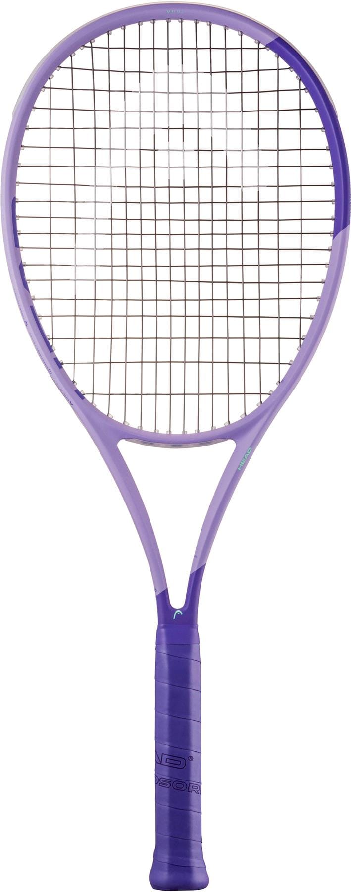 The HEAD Boom MP UL Alternate 2026 Tennis Racket by HEAD is a lightweight purple racket with a black grip and tight strings, shown on a white background—ideal for beginners.