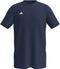 The adidas Court Mens Tennis T-Shirt - Navy features short sleeves, moisture-wicking fabric, and a small white adidas logo on the left chest. Displayed on a white background.