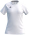 The adidas Court Womens Tennis T-Shirt - White features a small black Adidas logo on the left chest, moisture-wicking fabric, and a classic short-sleeve design.