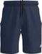 The adidas Court Woven Mens Tennis Shorts - Navy feature an elastic waistband, black drawstring, ball pockets, moisture-wicking fabric, and a small white adidas logo on the lower left leg.