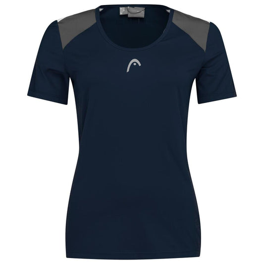 HEAD Womens Club Tech 22 Tennis T-Shirt - Dark Blue