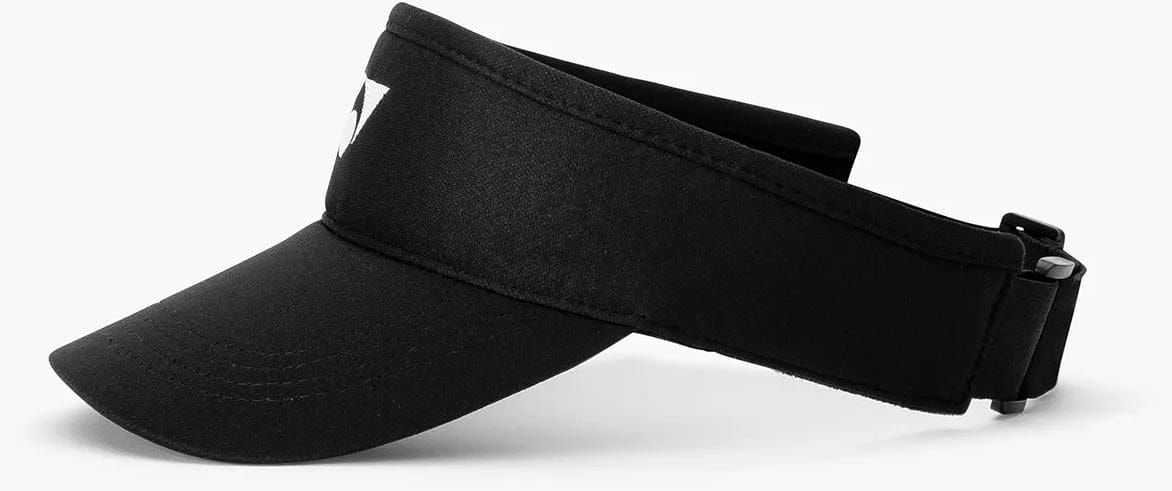 The Yonex 40126EX Tennis Visor in black features a breathable design, curved brim, and adjustable strap, shown against a white background.