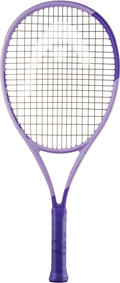 A HEAD Boom Jr 25 Alternate 2026 Junior Tennis Racket in purple with a black grip and white strings is displayed against a plain white background.