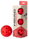 The HEAD Championship 26 Indoor Pickleball Balls (3 Ball) - Red by HEAD features three USAPA-approved red balls with multiple holes, designed for top indoor play, offering excellent bounce, visibility, and versatility.