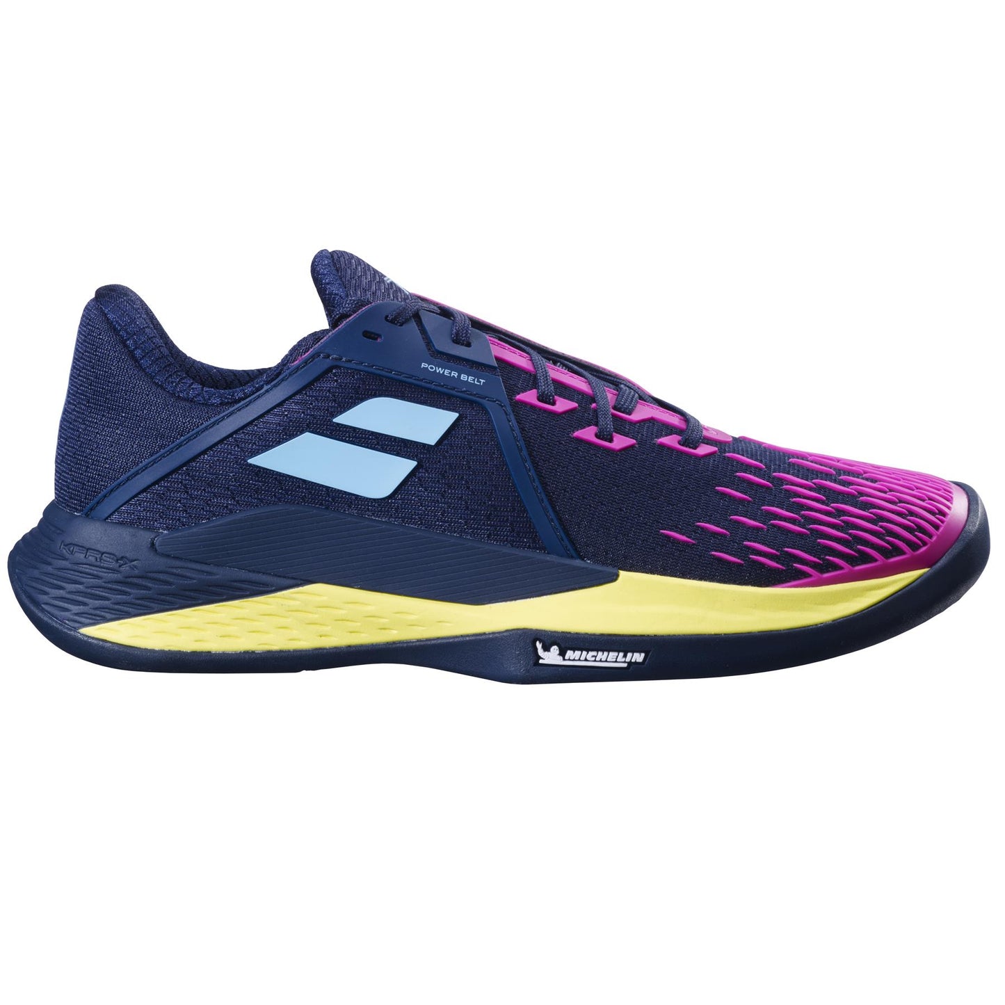 Babolat Propulse Fury 3 2024 Mens Tennis Shoes - Dark Blue / Pink Aero - Right