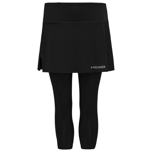 HEAD Womens Club 3/4 Tights Tennis Skort - Black