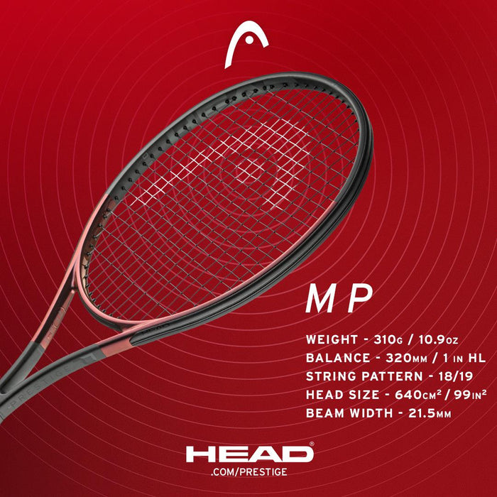 HEAD Prestige MP 2023 Tennis Racket - Black - Specs