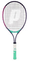 The Prince Ace/Face 26 2025 Junior Tennis Racket by Prince features a pink and teal frame with a white grip, showcased against a plain white background.