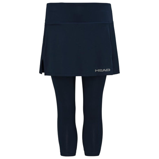 HEAD Womens Club 3/4 Tights Tennis Skort - Dark Blue