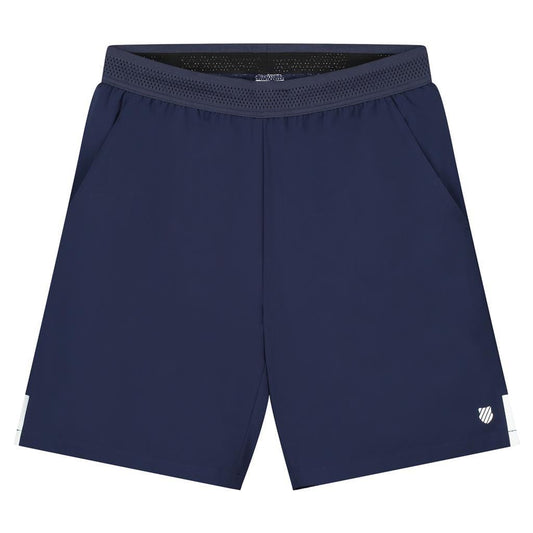 K-Swiss Core Team Mens 8 Inch Tennis Shorts - Navy Blue