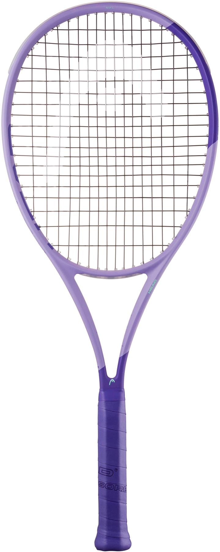 The HEAD Boom MP L Alternate 2026 Tennis Racket by HEAD, featuring a purple frame and black grip, designed for power and touch, is displayed on a white background.
