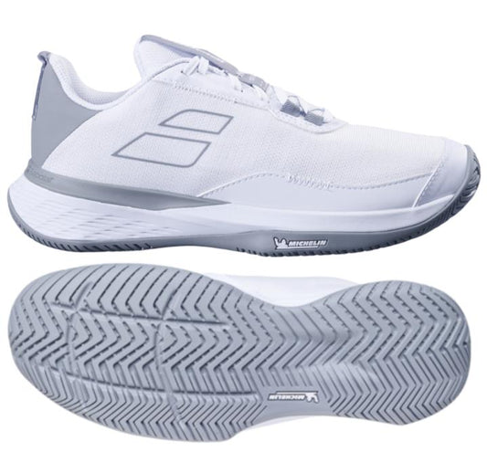 Babolat SFX Evo 2024 Womens Tennis Shoes - White / Lunar Grey