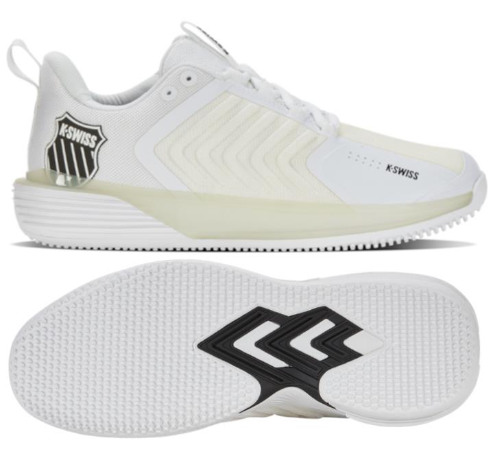 K-Swiss Ultrashot 3 Mens Grass Court Tennis Shoes - White / Black