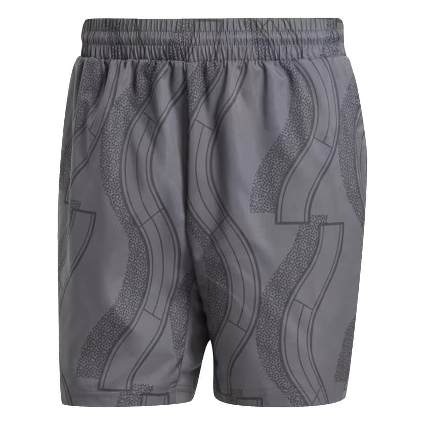 ADIDAS Club Graphic Mens Tennis Shorts - Carbon / Black