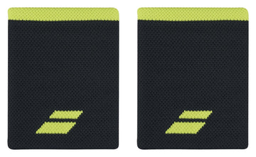 These Babolat Jumbo Logo wristbands, in a sleek Grey and Aero color combination, feature a vibrant design with comfort in mind. Designed for absorbency, these wristbands ensure you stay dry while making a stylish statement.