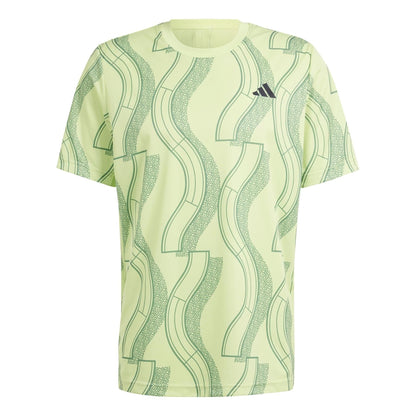 ADIDAS Mens Club Graphic Tennis T-Shirt - Green