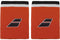 The Babolat Terry Jumbo Wristband - Cherry Tomato is a large, sweat-absorbing wristband in vibrant orange with bold black and white stripes and a diagonal Babolat logo at the center.