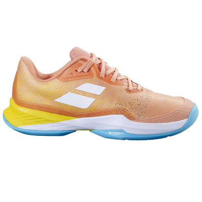 Babolat Jet Mach 3 2024 Womens Tennis Shoes - Coral / Gold Fusion - Right