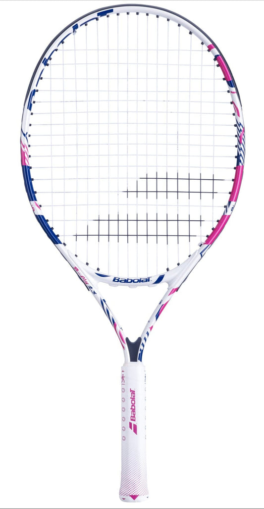 Babolat B-Fly 23 Junior Tennis Racket - White / Pink