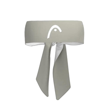 The HEAD Tennis Bandana in Willow Green features two long ties and a front center white HEAD logo, crafted from moisture transfer microfibre for optimal athletic performance.