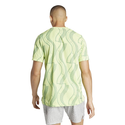 ADIDAS Mens Club Graphic Tennis T-Shirt - Green