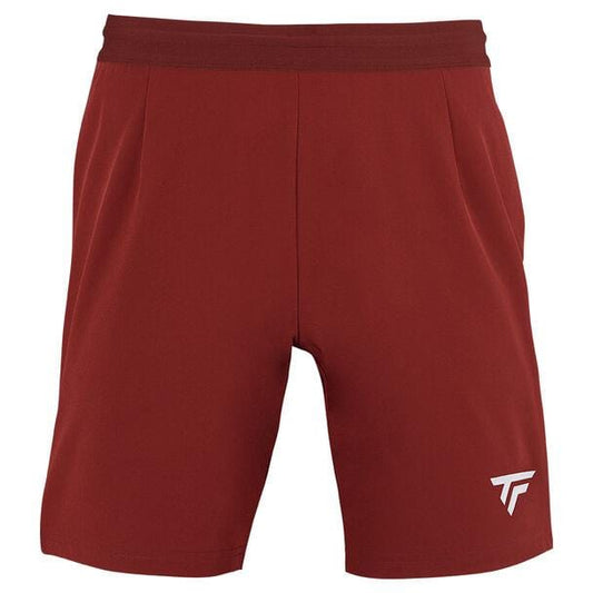 Introducing the Tecnifibre Men's Team Tennis Short in cardinal, these athletic shorts include an elastic waistband for maximum comfort and a small white logo on the lower left. Designed with simplicity, they also offer enhanced ventilation to keep you cool during intense workouts.