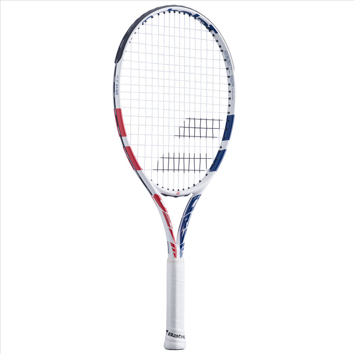 Babolat Drive Junior 24 Girls Tennis Racket - White / Pink / Blue - Right