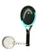 The HEAD Gravity 2026 Tennis Racket Keyring by HEAD features a miniature racket keychain with a black and turquoise frame, black handle, silver keyring on a short chain, and sleek white strings.