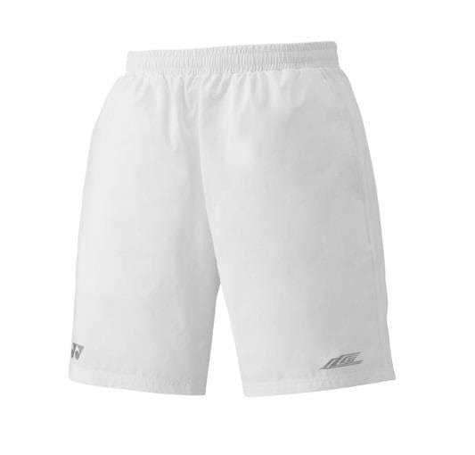 Explore the Yonex 15190EX Lee Chong Wei LCW Shorts in white, designed with high-performance features. These lightweight athletic shorts include an elastic waistband, small logos on each leg, and offer UV Reduction, making them ideal for sports or exercise.