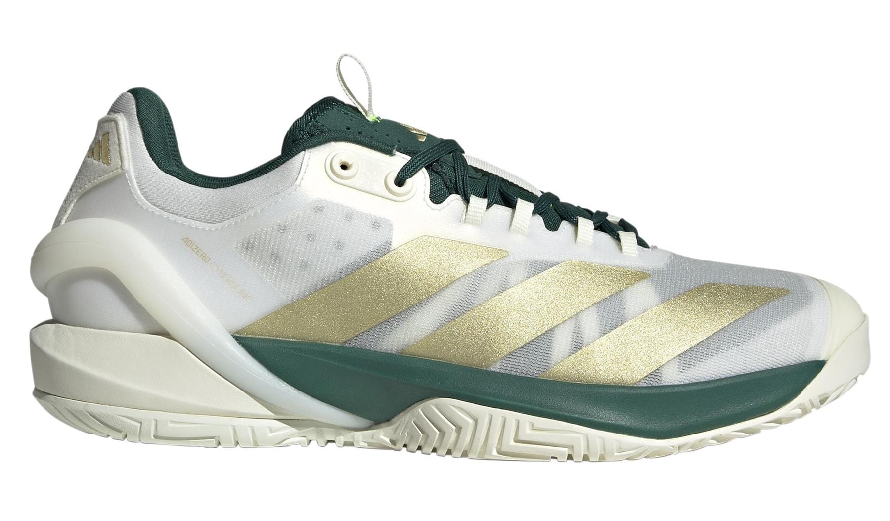 ADIDAS Cybersonic Mens Tennis Shoes White Gold Green
