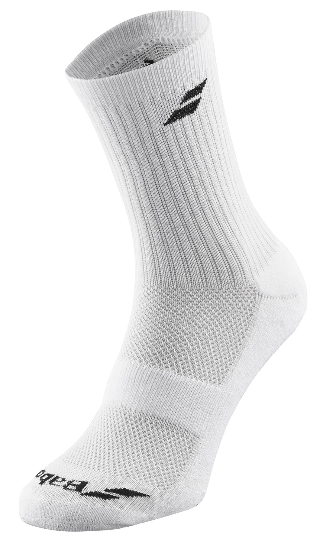 Babolat Long 3 Pack Tennis Socks - White / Blue / Grey
