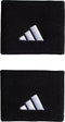 The adidas Small Tennis Wristband - Black features two sweat-absorbent wristbands with the white adidas logo, combining style and comfort for your tennis game.