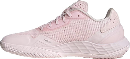 The adidas Defiant Speed 2 Womens Tennis Shoes in Distilled Pink combine a light pink mesh upper with laces and a textured rubber sole for both style and performance. With “ADITUFF” displayed on the side, these lightweight tennis shoes from adidas are perfect for any women’s tennis shoe collection, delivering a modern, athletic look.