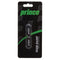 The Prince Tour Vibration Dampener - Black features a stylish black design with green and white text on the packaging. It prominently displays the distinguished Prince logo and product information, assuring improved gameplay when paired with premium tennis strings.