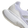 adidas GameCourt 2.0 Womens Tennis Shoes - Cloud White / Silver Metallic