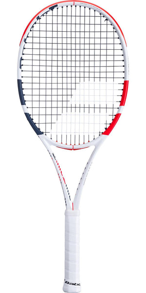 Babolat Pure Strike 103 Tennis Racket - White / Red / Black (Strung)