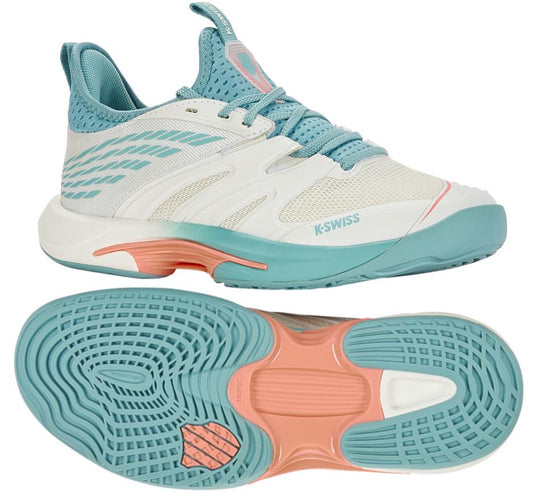 K-Swiss Speedtrac Womens Tennis Shoes - White / Nile Blue / Desert Flower